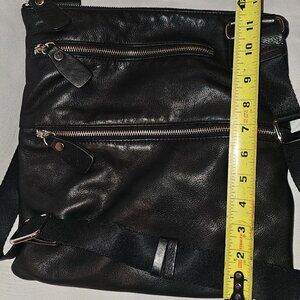 Margot Soft Black Leather Crossbody Bag